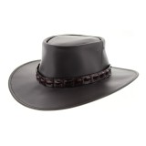 Leather Hat - Genuine Crocodile Hat Band